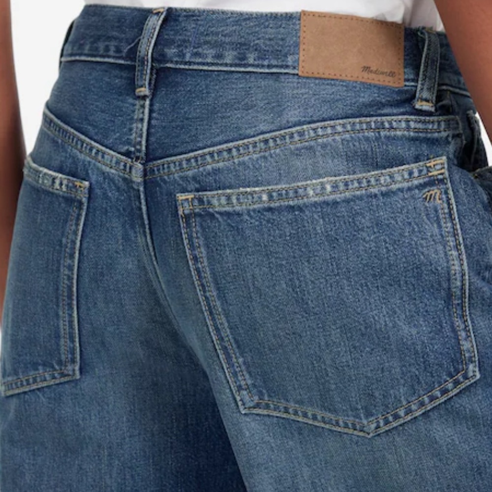 Madewell Low-Slung Baggy Crop Jeans 26 100% Cotton - Picture 5 of 15